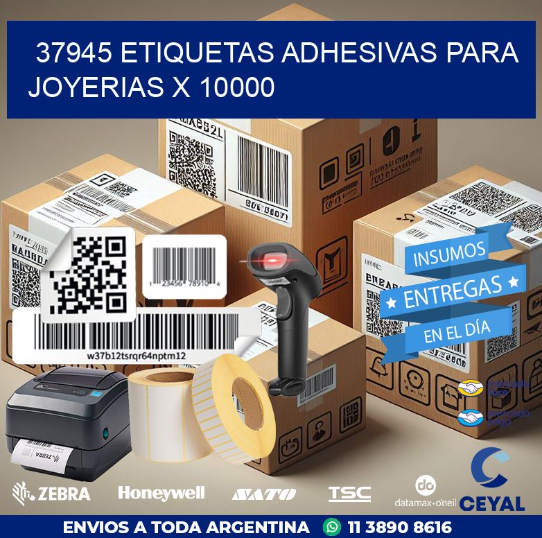 37945 ETIQUETAS ADHESIVAS PARA JOYERIAS X 10000