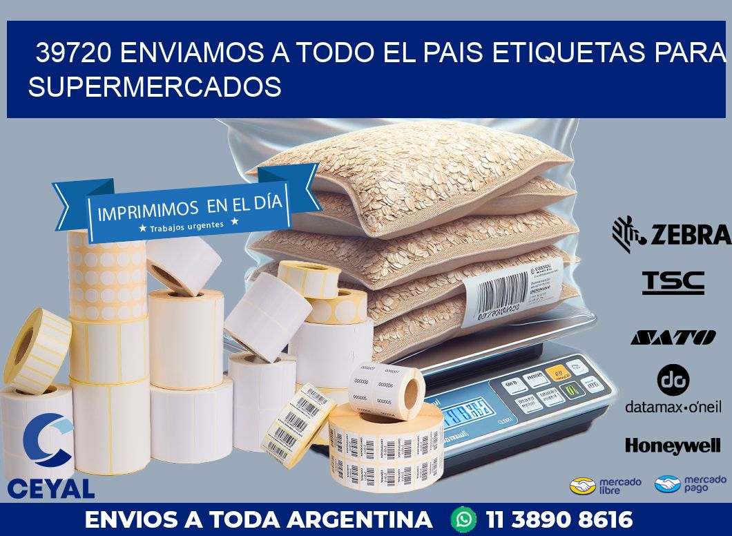 39720 ENVIAMOS A TODO EL PAIS ETIQUETAS PARA SUPERMERCADOS