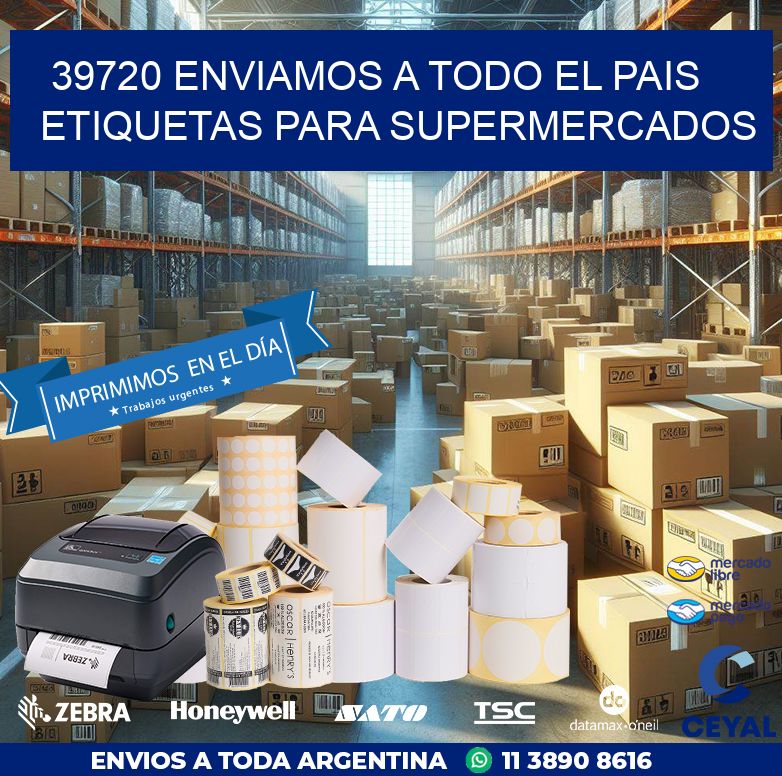 39720 ENVIAMOS A TODO EL PAIS ETIQUETAS PARA SUPERMERCADOS