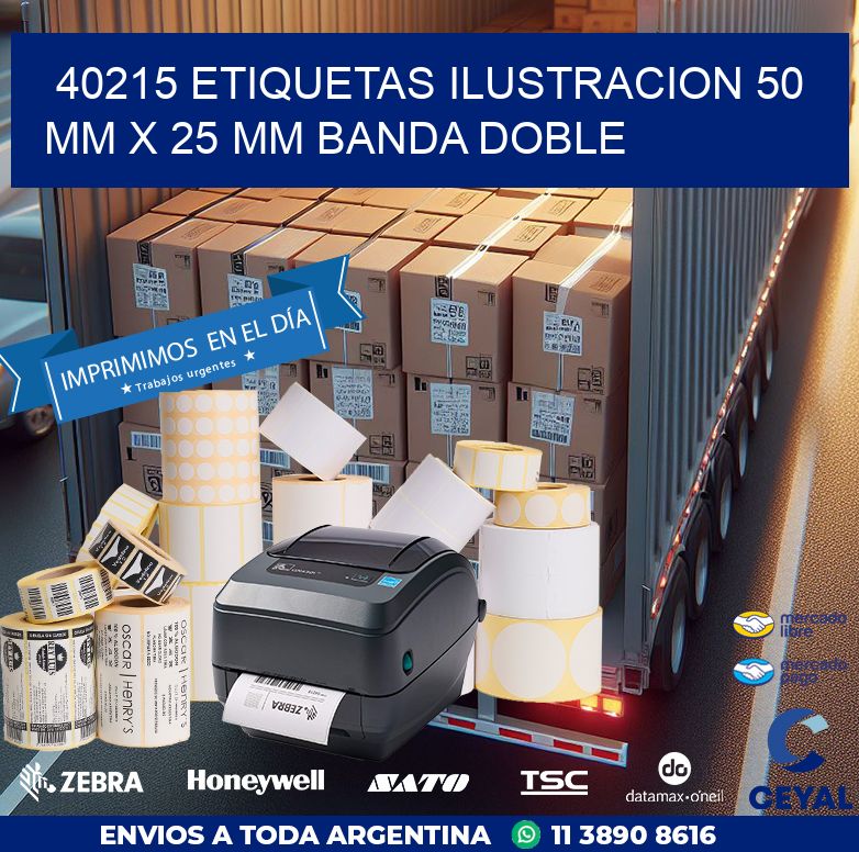 40215 ETIQUETAS ILUSTRACION 50 MM X 25 MM BANDA DOBLE