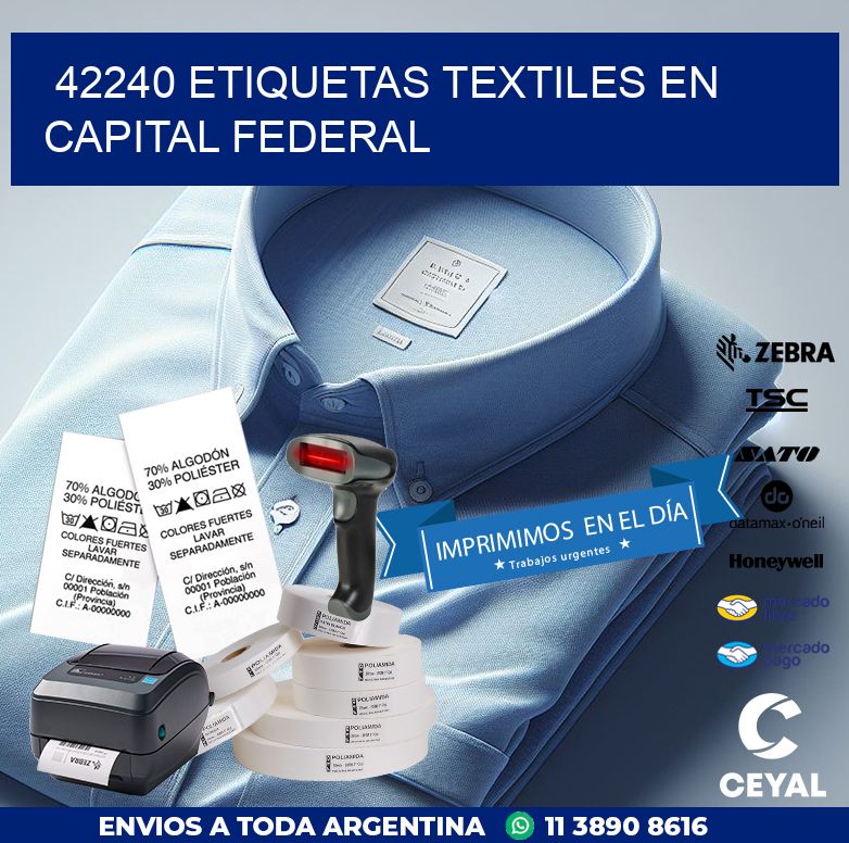 42240 ETIQUETAS TEXTILES EN CAPITAL FEDERAL