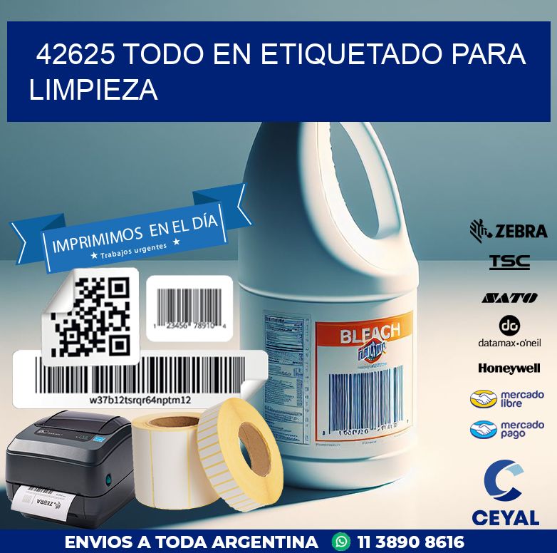 42625 TODO EN ETIQUETADO PARA LIMPIEZA