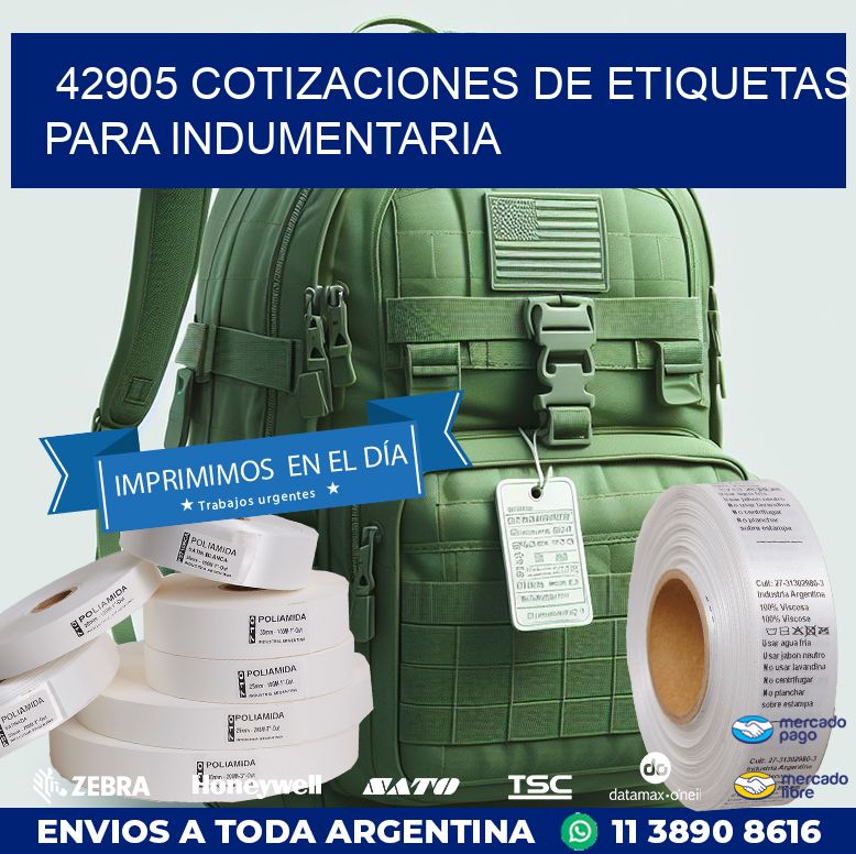 42905 COTIZACIONES DE ETIQUETAS PARA INDUMENTARIA