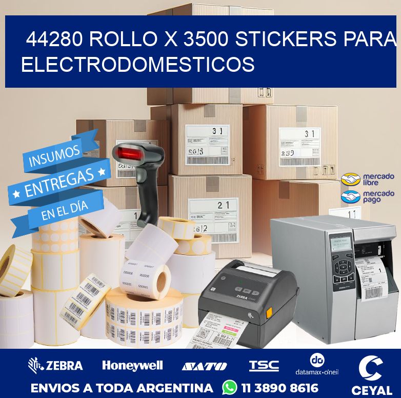 44280 ROLLO X 3500 STICKERS PARA ELECTRODOMESTICOS