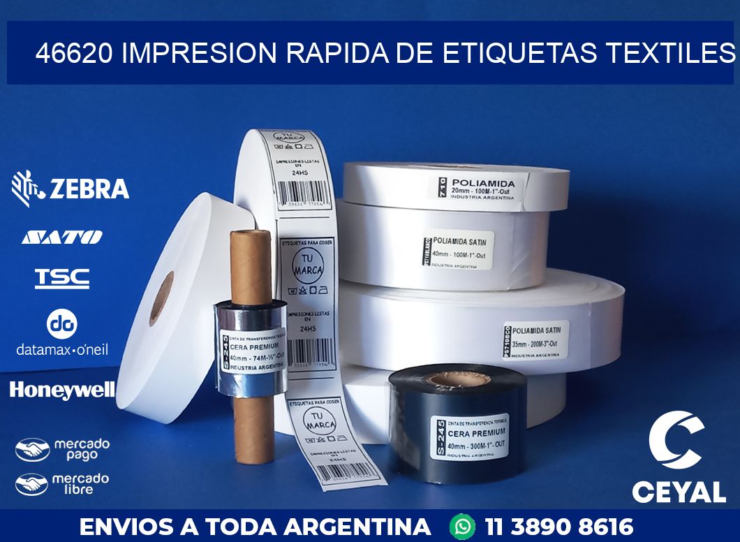 46620 IMPRESION RAPIDA DE ETIQUETAS TEXTILES
