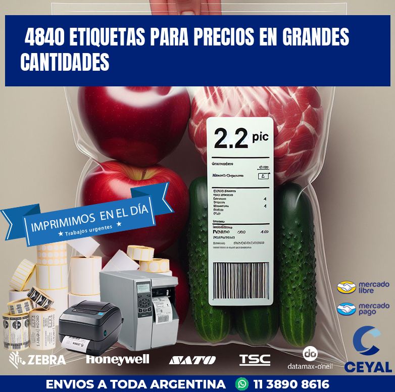 4840 ETIQUETAS PARA PRECIOS EN GRANDES CANTIDADES