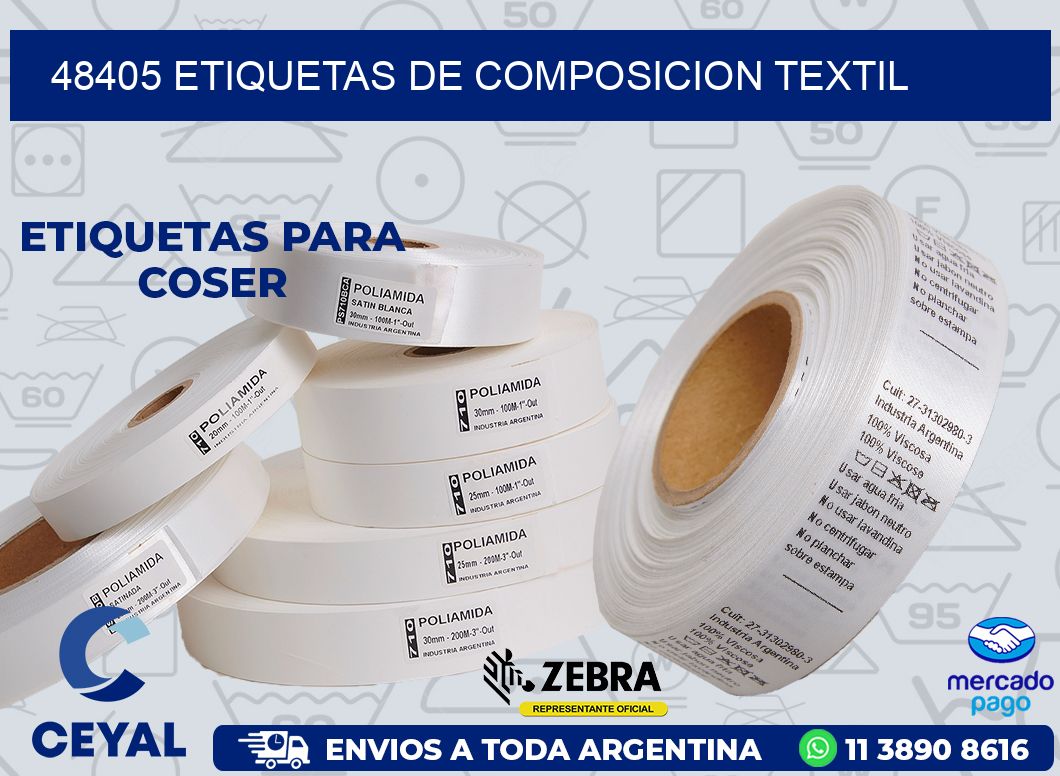 48405 ETIQUETAS DE COMPOSICION TEXTIL