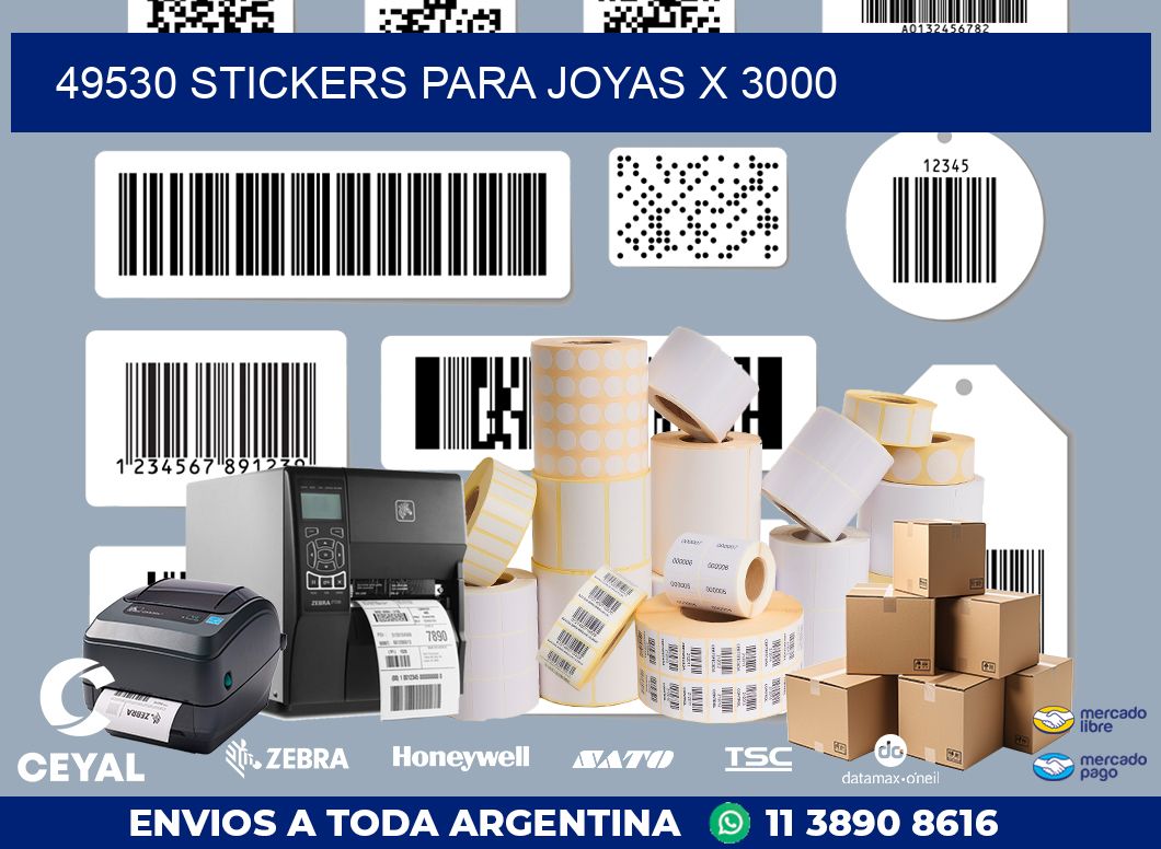 49530 STICKERS PARA JOYAS X 3000