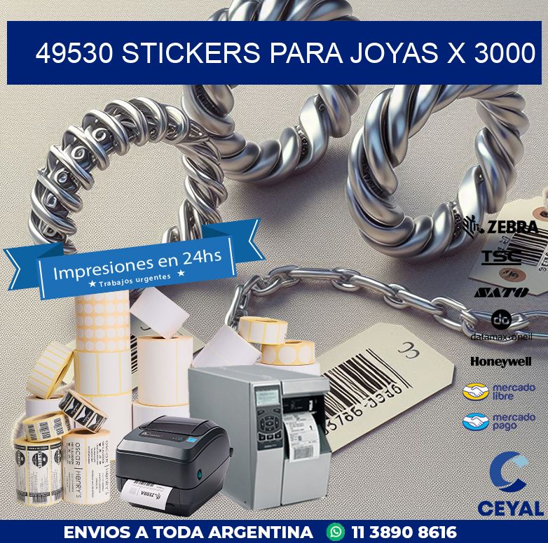 49530 STICKERS PARA JOYAS X 3000