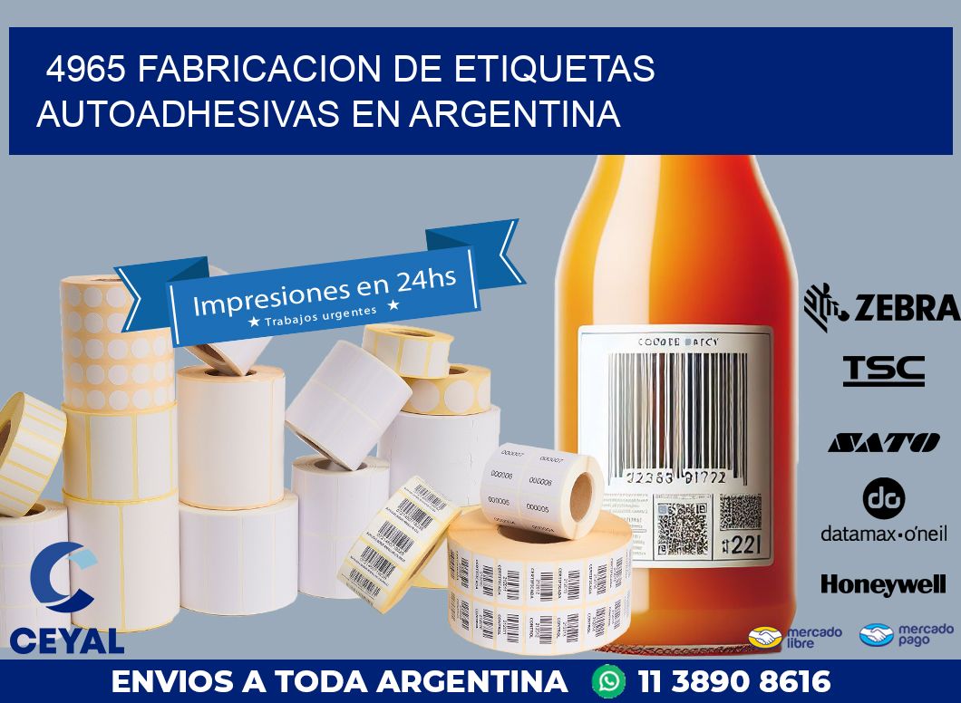 4965 FABRICACION DE ETIQUETAS AUTOADHESIVAS EN ARGENTINA