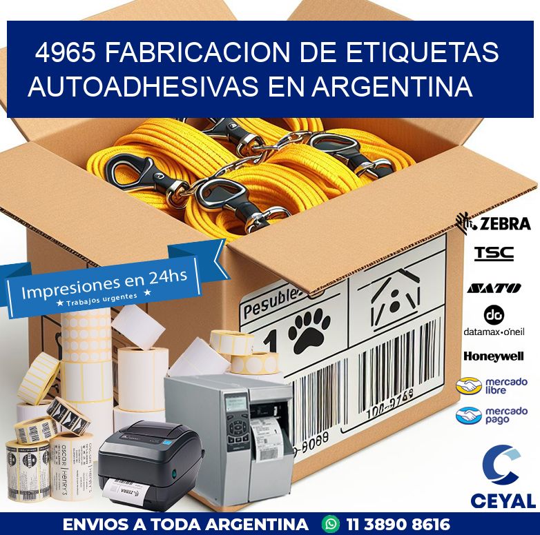 4965 FABRICACION DE ETIQUETAS AUTOADHESIVAS EN ARGENTINA