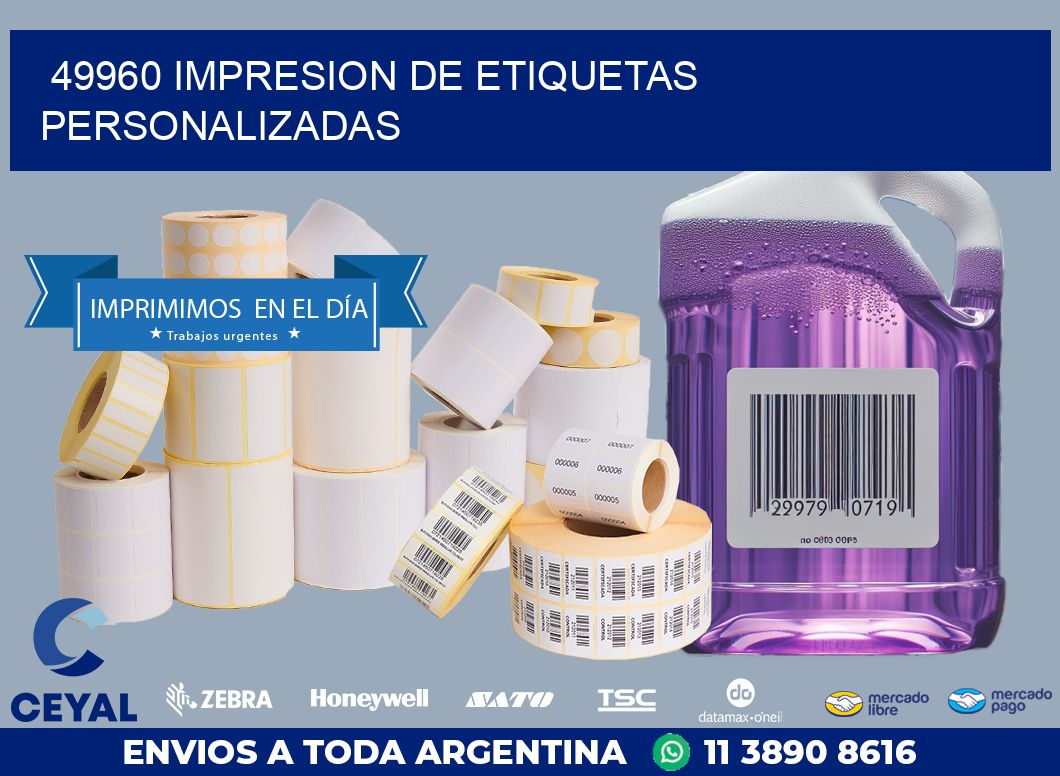 49960 IMPRESION DE ETIQUETAS PERSONALIZADAS