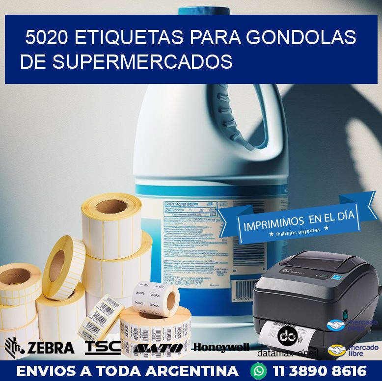 5020 ETIQUETAS PARA GONDOLAS DE SUPERMERCADOS