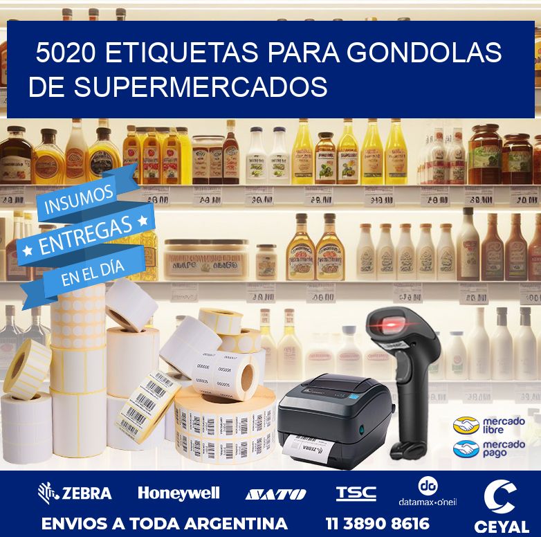 5020 ETIQUETAS PARA GONDOLAS DE SUPERMERCADOS