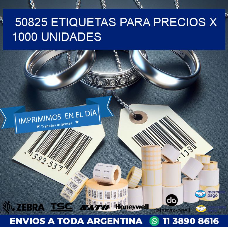 50825 ETIQUETAS PARA PRECIOS X 1000 UNIDADES