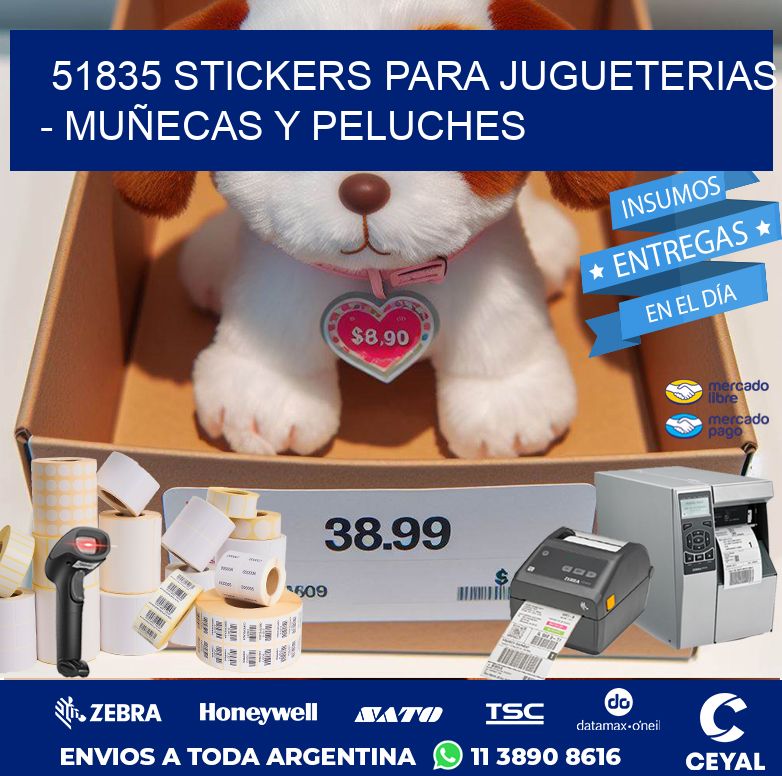 51835 STICKERS PARA JUGUETERIAS - MUÑECAS Y PELUCHES