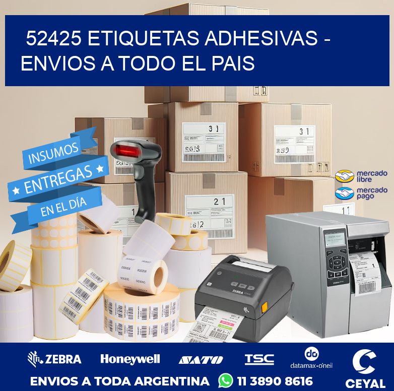 52425 ETIQUETAS ADHESIVAS - ENVIOS A TODO EL PAIS