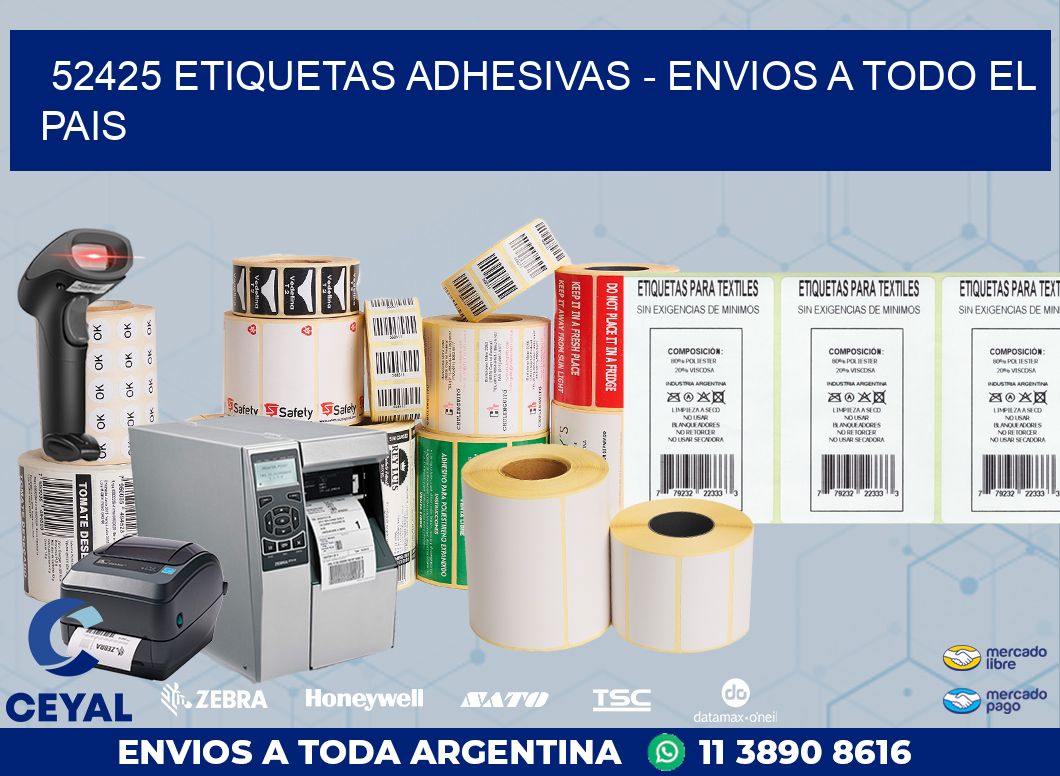 52425 ETIQUETAS ADHESIVAS - ENVIOS A TODO EL PAIS