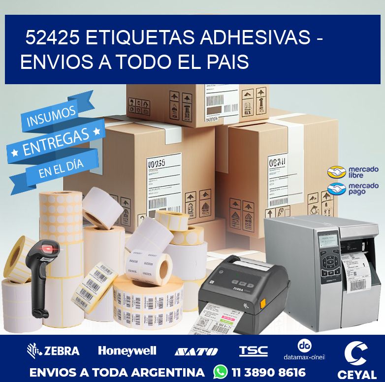 52425 ETIQUETAS ADHESIVAS - ENVIOS A TODO EL PAIS