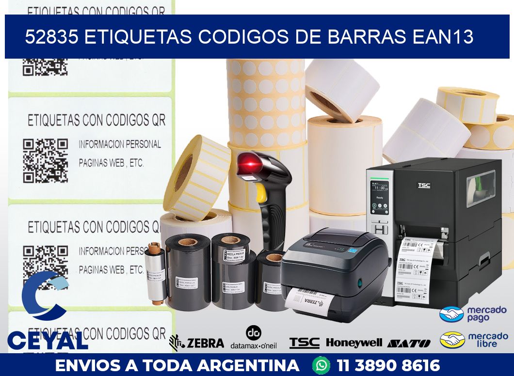 52835 ETIQUETAS CODIGOS DE BARRAS EAN13