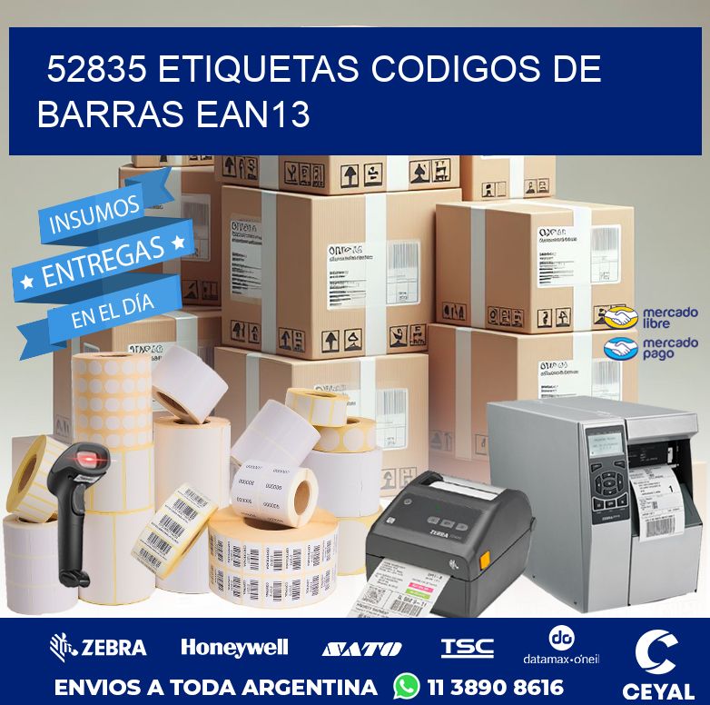 52835 ETIQUETAS CODIGOS DE BARRAS EAN13