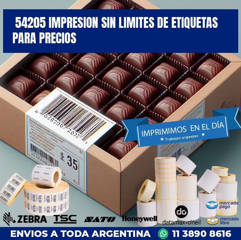 54205 IMPRESION SIN LIMITES DE ETIQUETAS PARA PRECIOS
