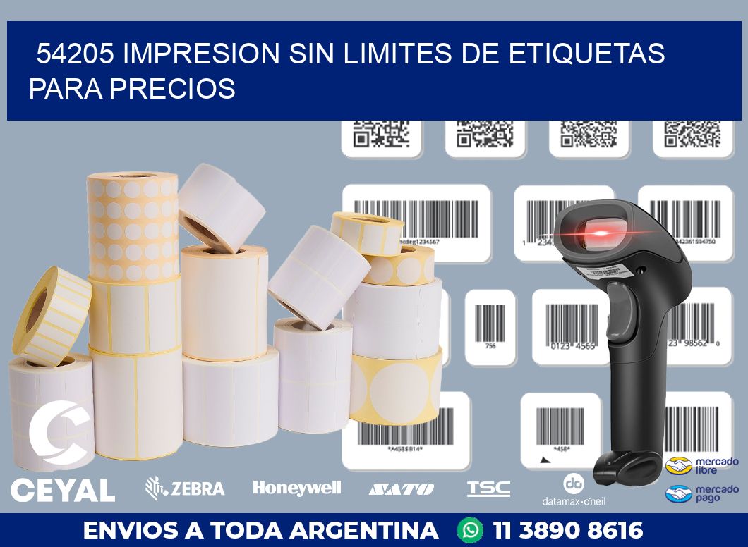 54205 IMPRESION SIN LIMITES DE ETIQUETAS PARA PRECIOS