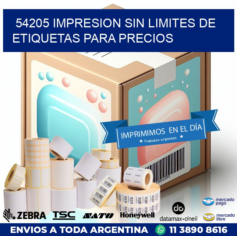 54205 IMPRESION SIN LIMITES DE ETIQUETAS PARA PRECIOS