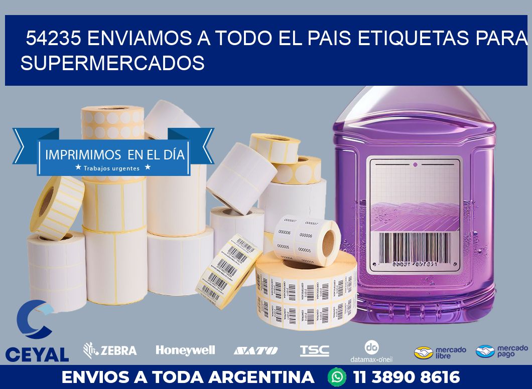 54235 ENVIAMOS A TODO EL PAIS ETIQUETAS PARA SUPERMERCADOS