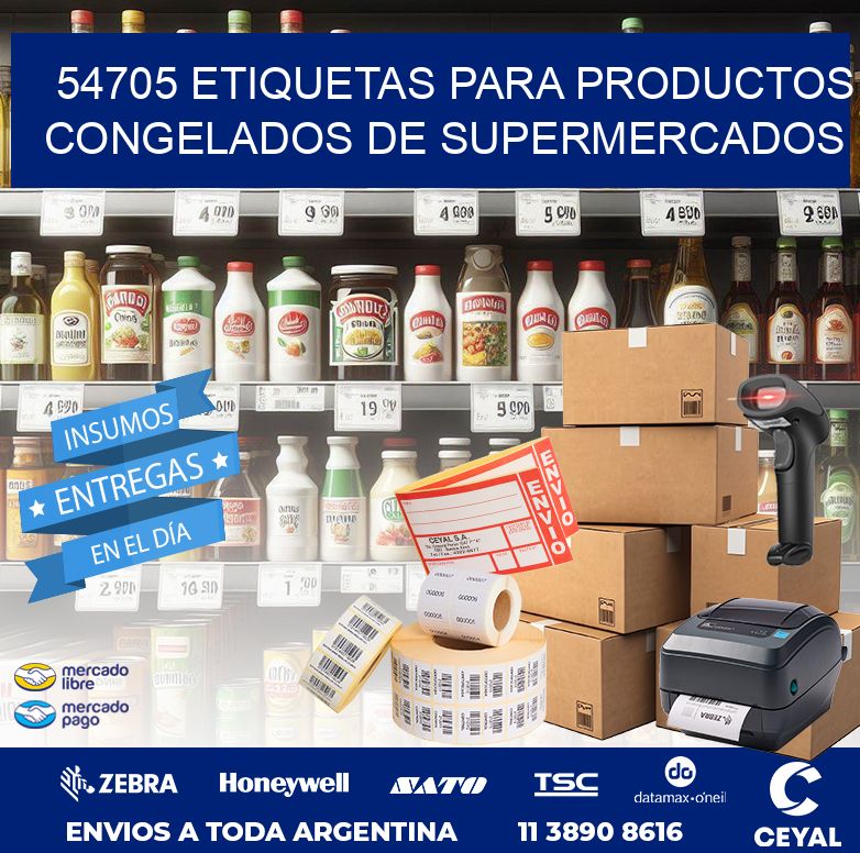 54705 ETIQUETAS PARA PRODUCTOS CONGELADOS DE SUPERMERCADOS