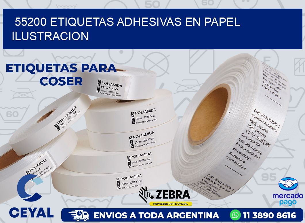 55200 ETIQUETAS ADHESIVAS EN PAPEL ILUSTRACION