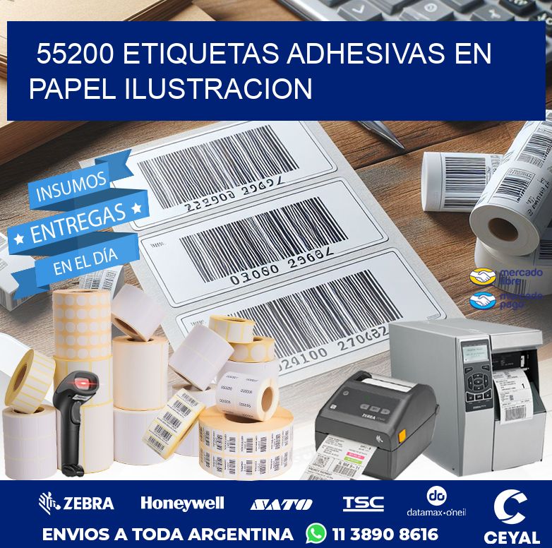 55200 ETIQUETAS ADHESIVAS EN PAPEL ILUSTRACION