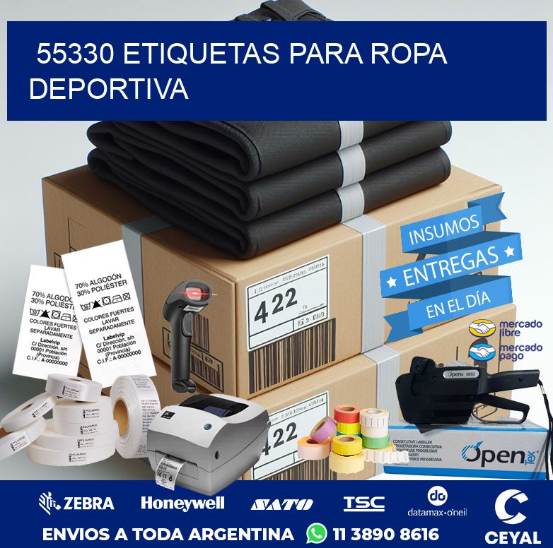 55330 ETIQUETAS PARA ROPA DEPORTIVA