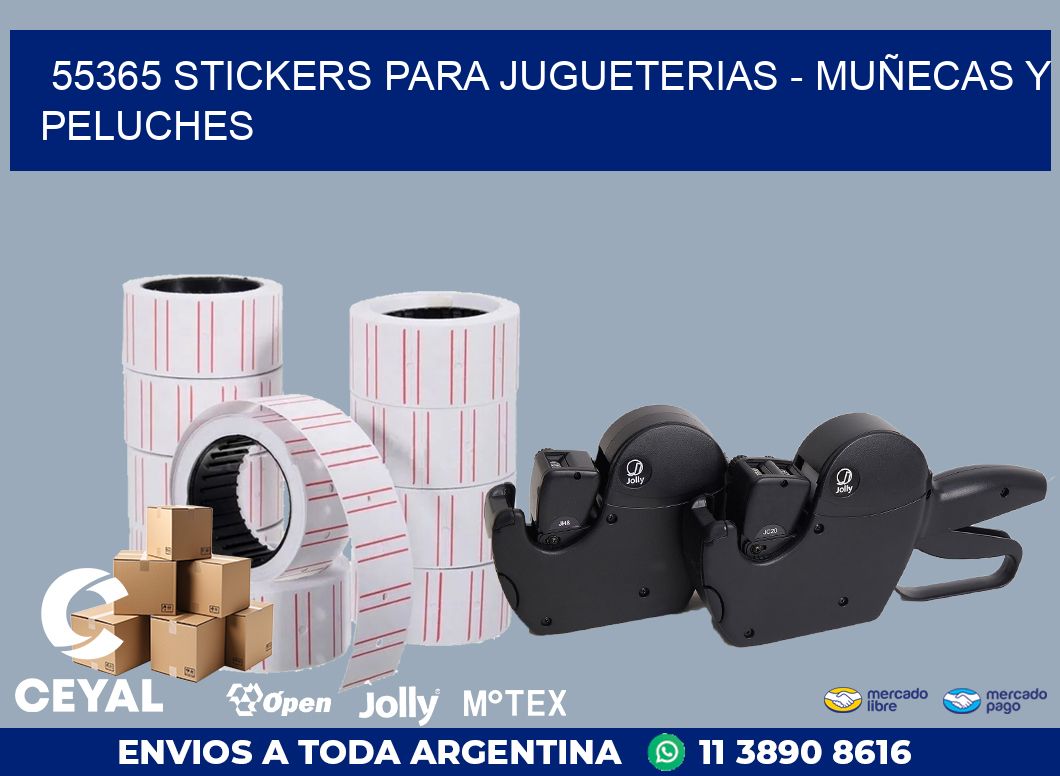 55365 STICKERS PARA JUGUETERIAS - MUÑECAS Y PELUCHES