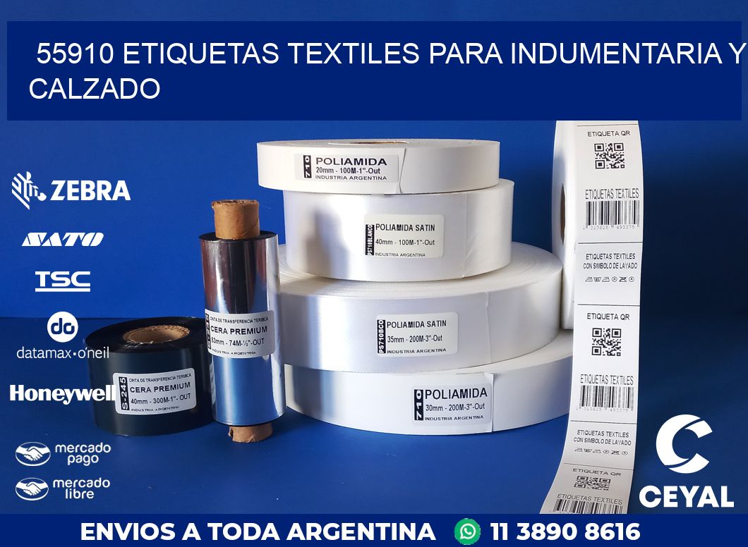 55910 ETIQUETAS TEXTILES PARA INDUMENTARIA Y CALZADO