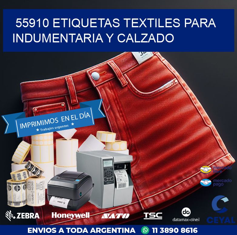 55910 ETIQUETAS TEXTILES PARA INDUMENTARIA Y CALZADO