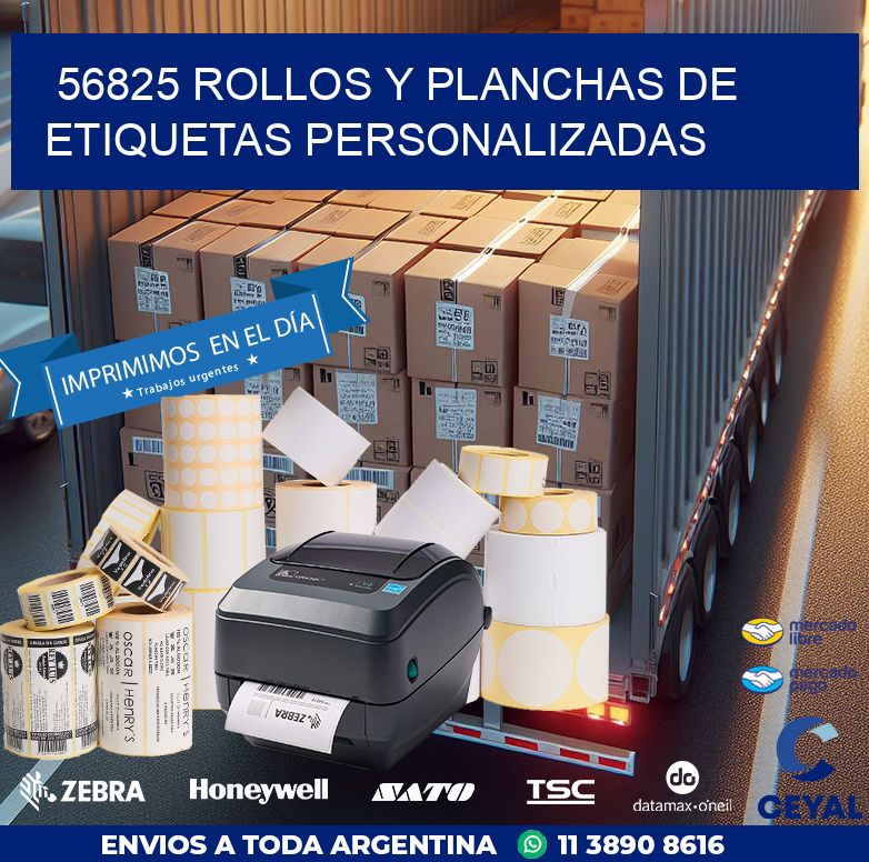 56825 ROLLOS Y PLANCHAS DE ETIQUETAS PERSONALIZADAS
