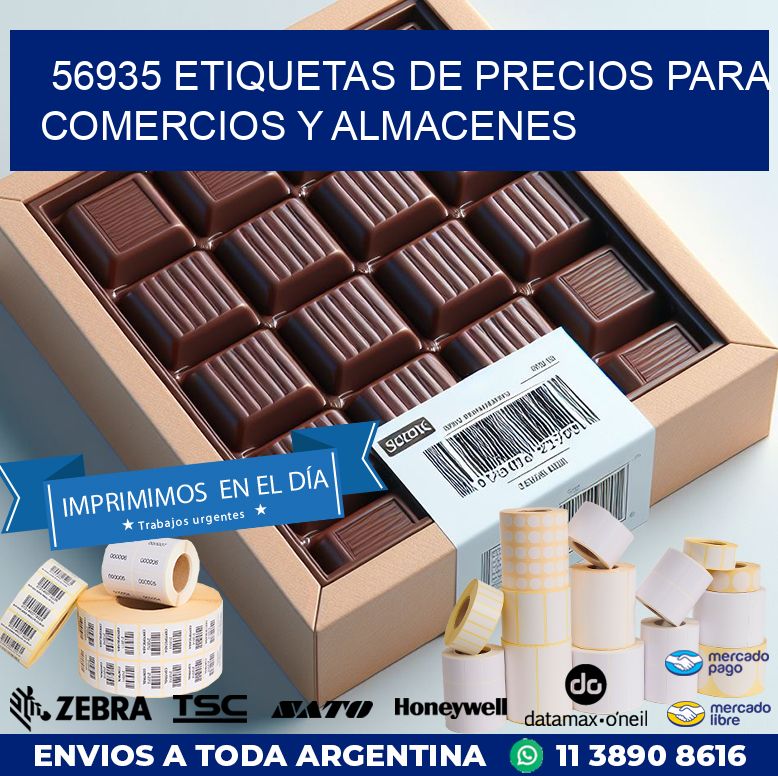 56935 ETIQUETAS DE PRECIOS PARA COMERCIOS Y ALMACENES