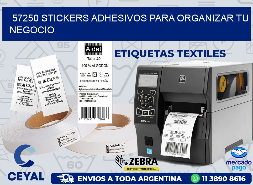 57250 STICKERS ADHESIVOS PARA ORGANIZAR TU NEGOCIO