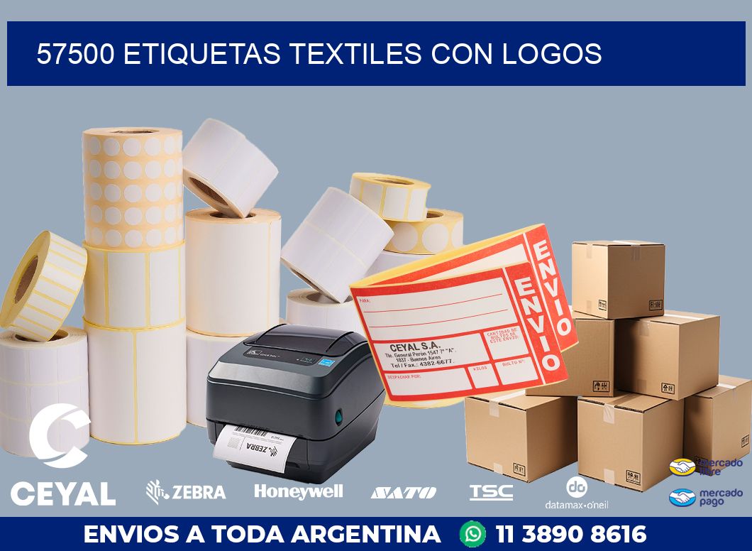 57500 ETIQUETAS TEXTILES CON LOGOS