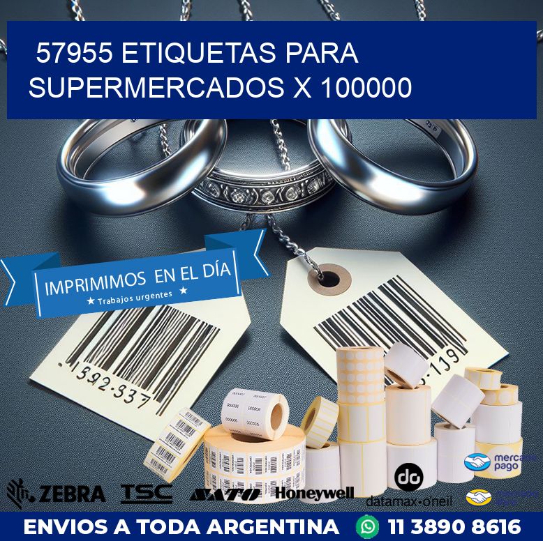 57955 ETIQUETAS PARA SUPERMERCADOS X 100000