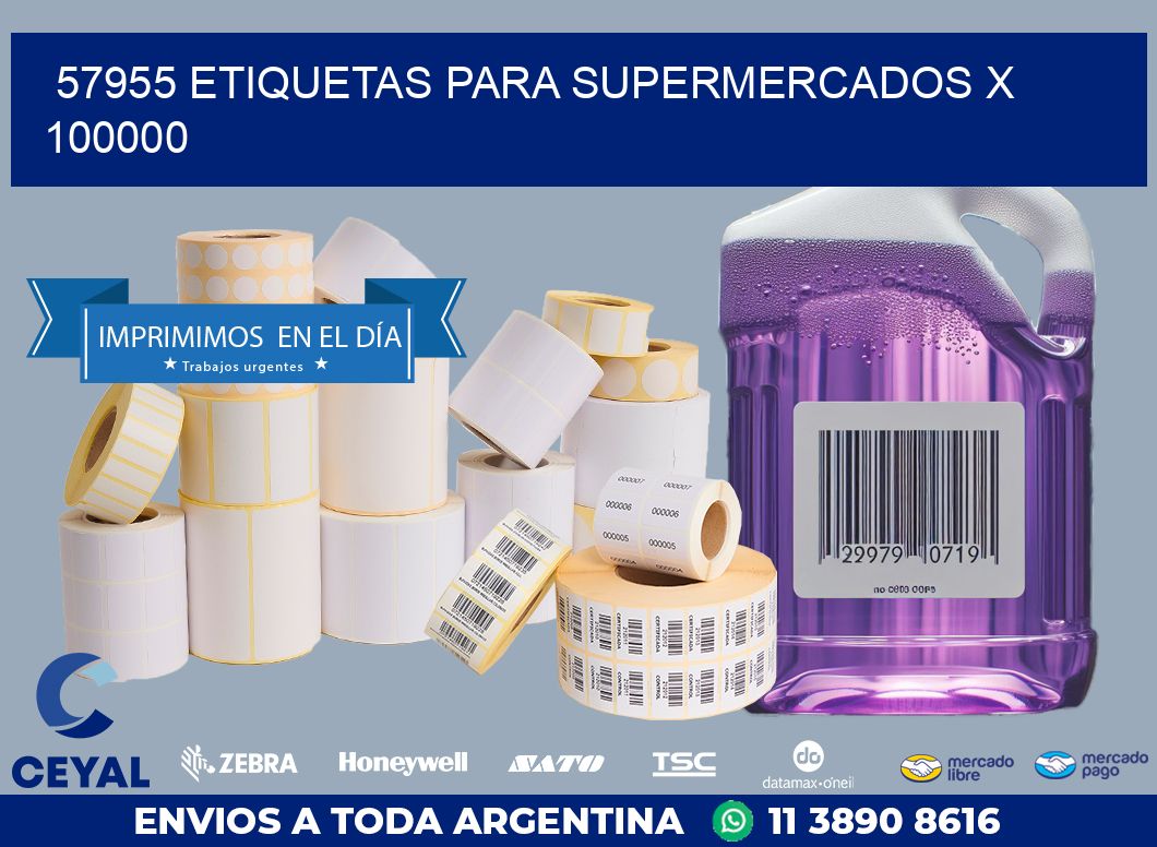 57955 ETIQUETAS PARA SUPERMERCADOS X 100000