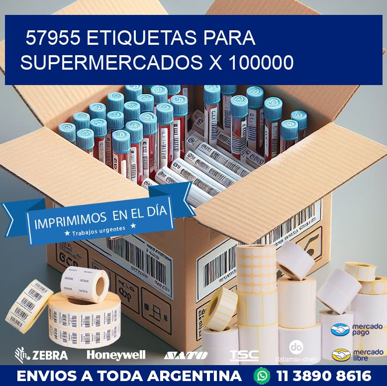 57955 ETIQUETAS PARA SUPERMERCADOS X 100000