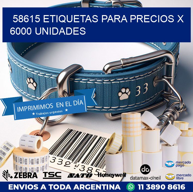 58615 ETIQUETAS PARA PRECIOS X 6000 UNIDADES