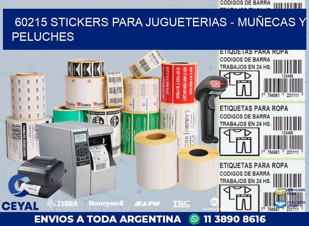 60215 STICKERS PARA JUGUETERIAS - MUÑECAS Y PELUCHES