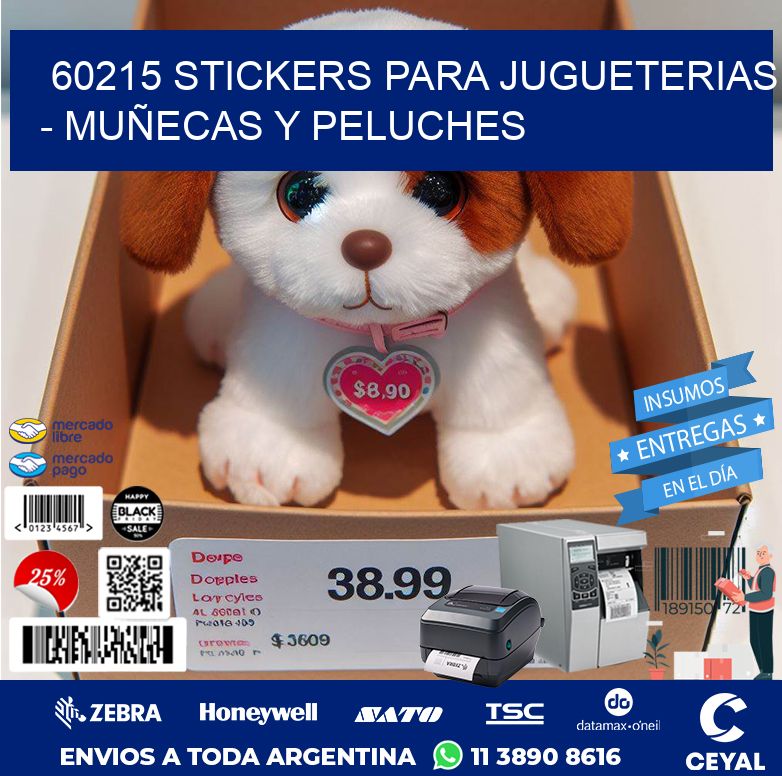 60215 STICKERS PARA JUGUETERIAS - MUÑECAS Y PELUCHES