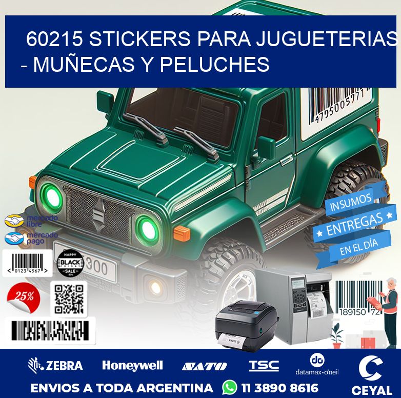 60215 STICKERS PARA JUGUETERIAS – MUÑECAS Y PELUCHES