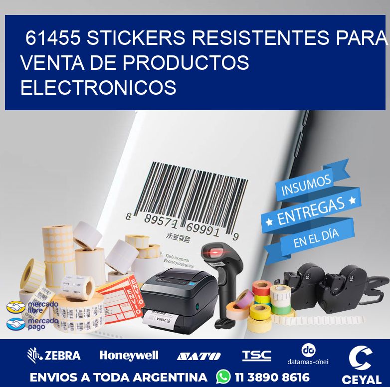61455 STICKERS RESISTENTES PARA VENTA DE PRODUCTOS ELECTRONICOS