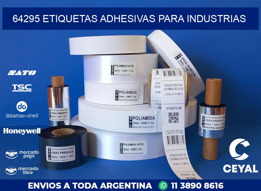 64295 ETIQUETAS ADHESIVAS PARA INDUSTRIAS