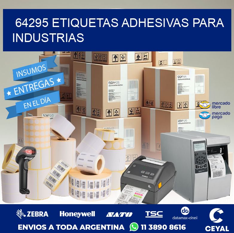 64295 ETIQUETAS ADHESIVAS PARA INDUSTRIAS